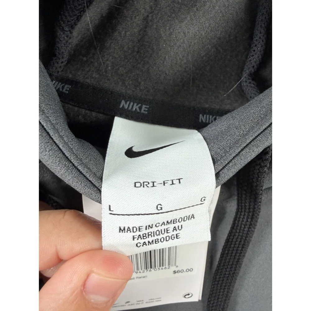 Nike Therma-Fit‎ Training Hoodie Men Large Gray Pullover Long Sleeve CN9473-060